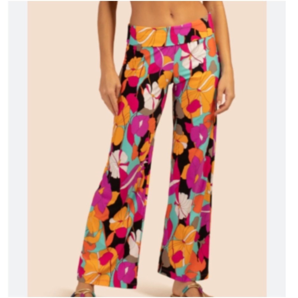 Trina Turk Gemini Floral Swim Cover Pants Large